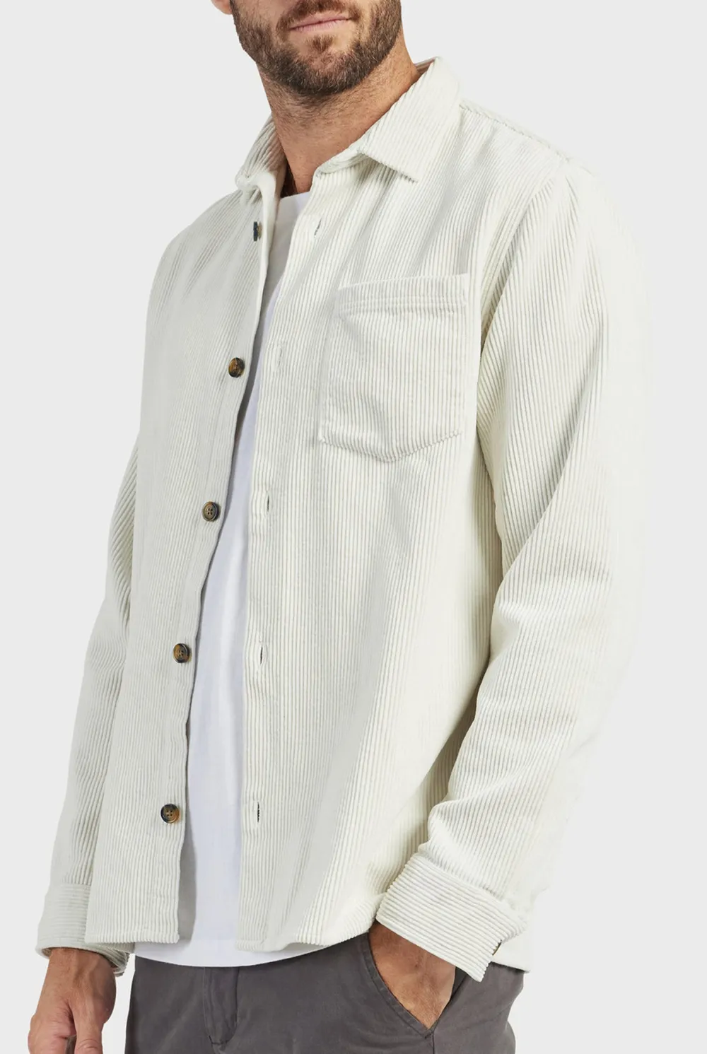 Lebowski Cord Overshirt-Navy