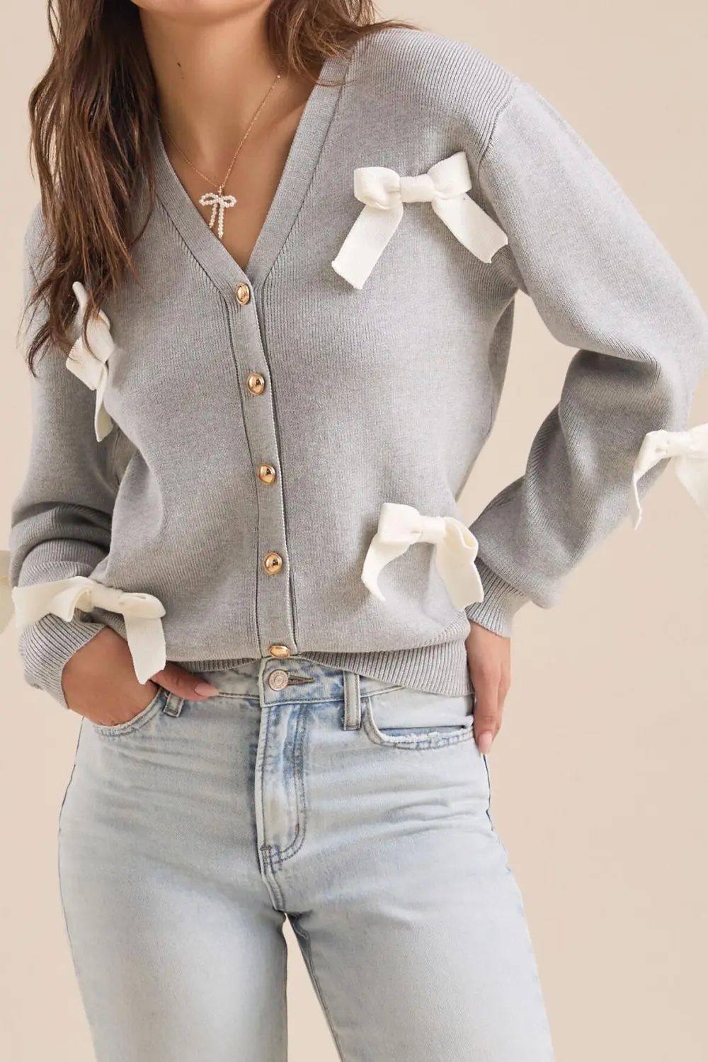 3D Bow Cardigan