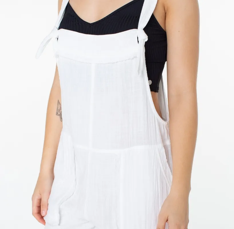Textured Relaxed Pull On Romper