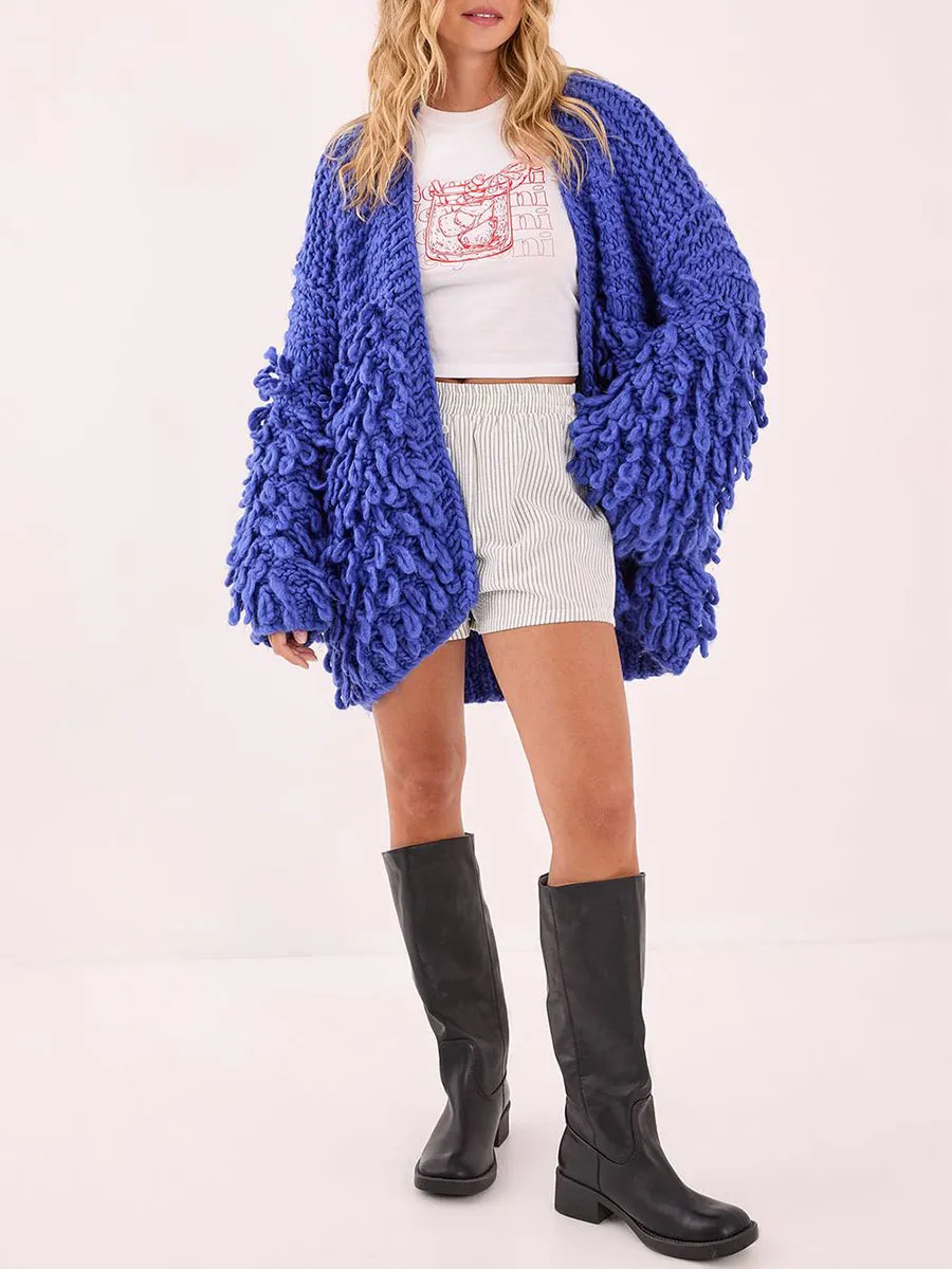 Women'S Fashionable Thick-Knit Cardigan