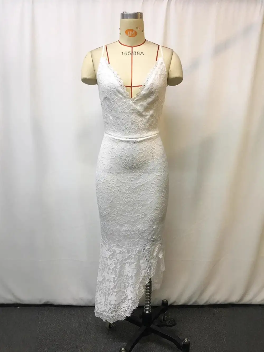 Lace V Neck Sleeveless Dress Casual