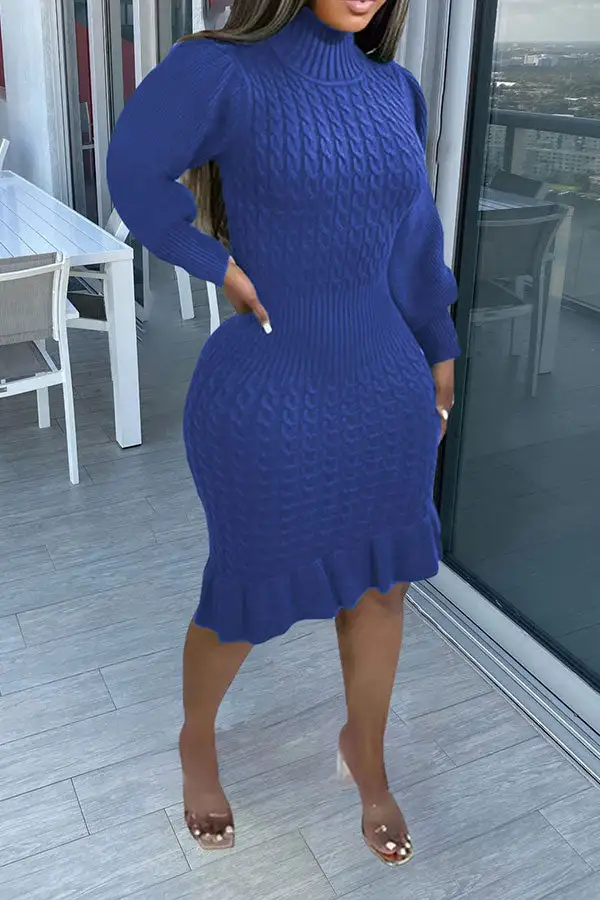 Elegant Ruffle Midi Dress