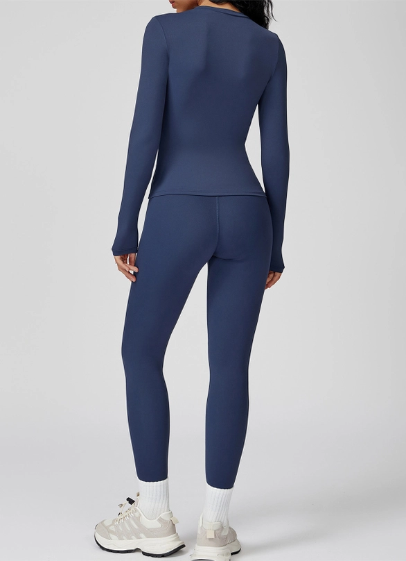 Long Sleeve Top with High Waist Sculpted Leggings Set