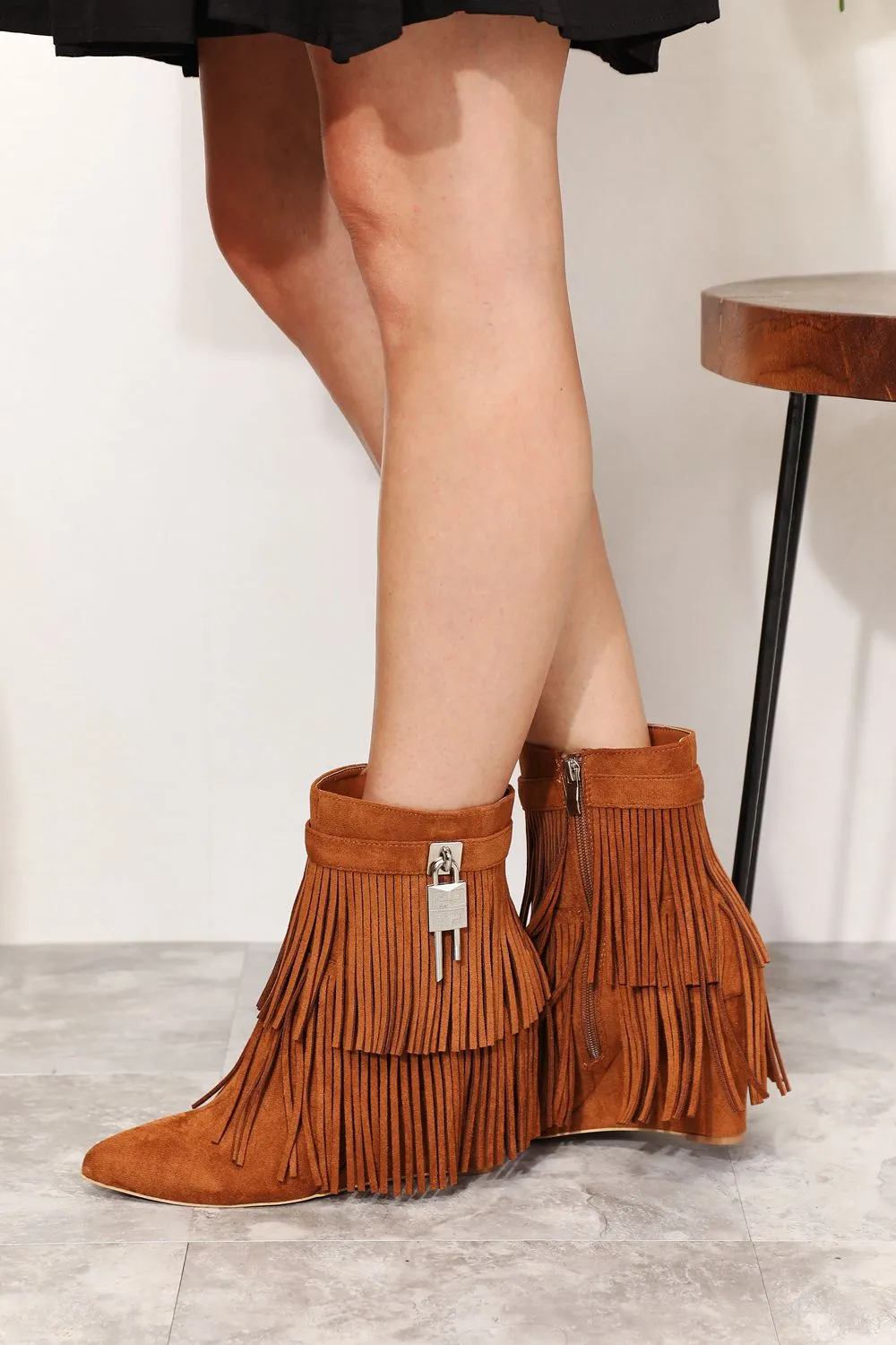 Everyday Tassel Heels Boots