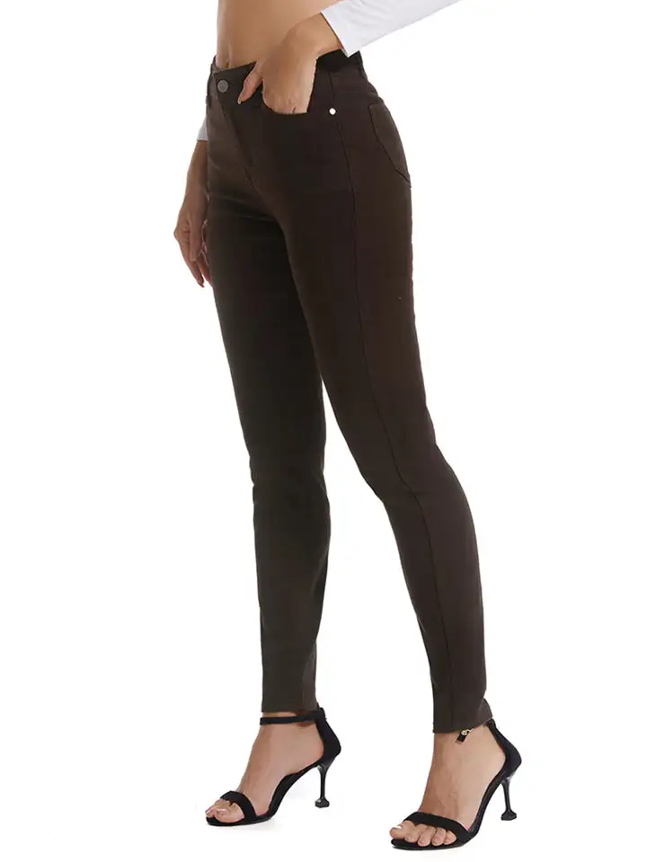 Pocketed Button Denim Jeans