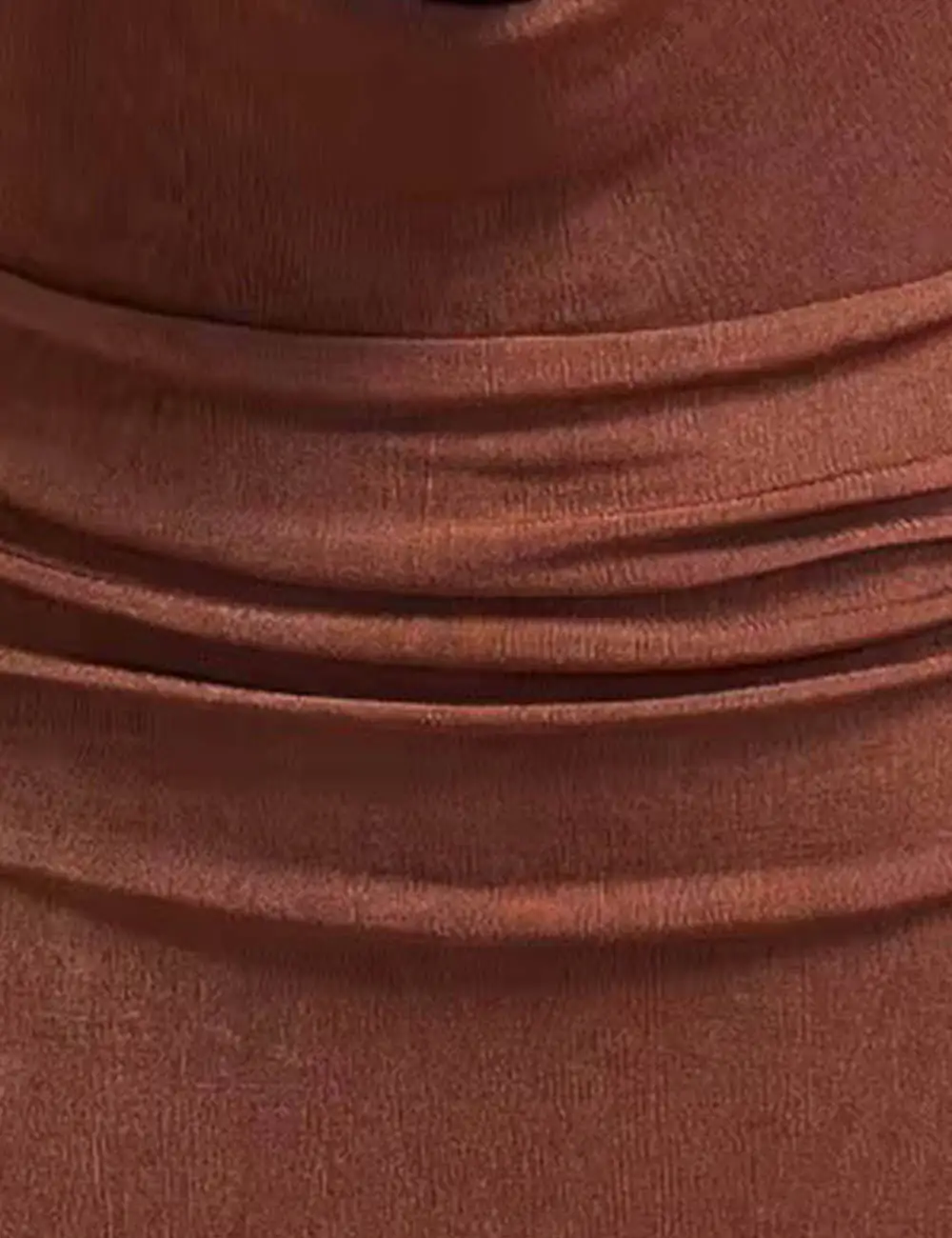 Chic Studded Cowl Neck Ruched Bodycon Mini Dress