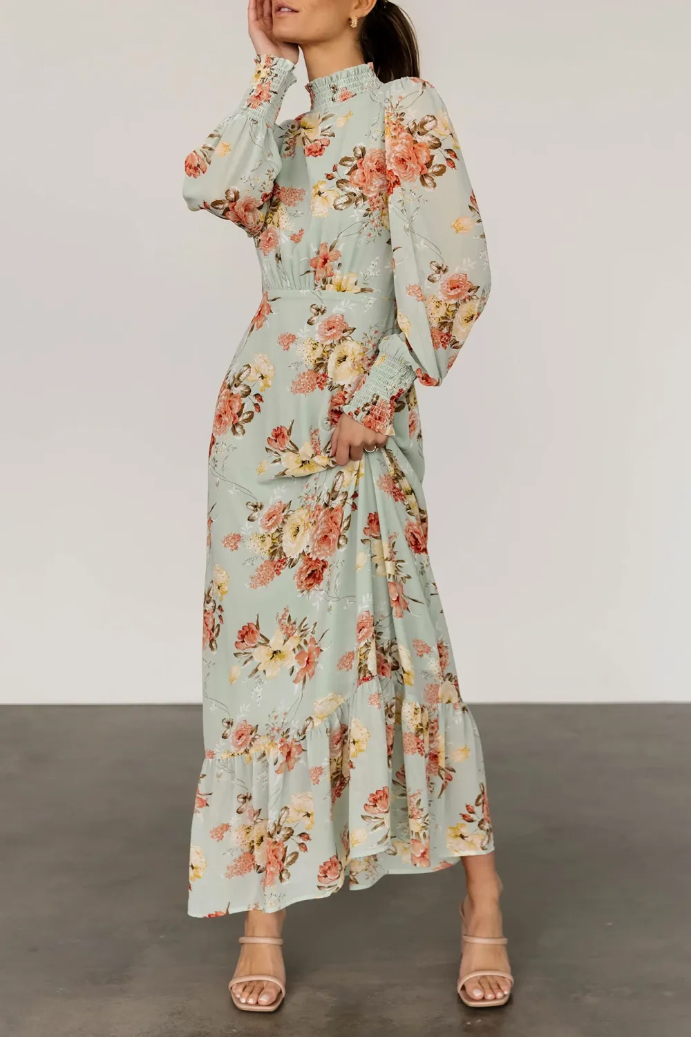 High Neck Temperament Comfortable High Waist  Dress