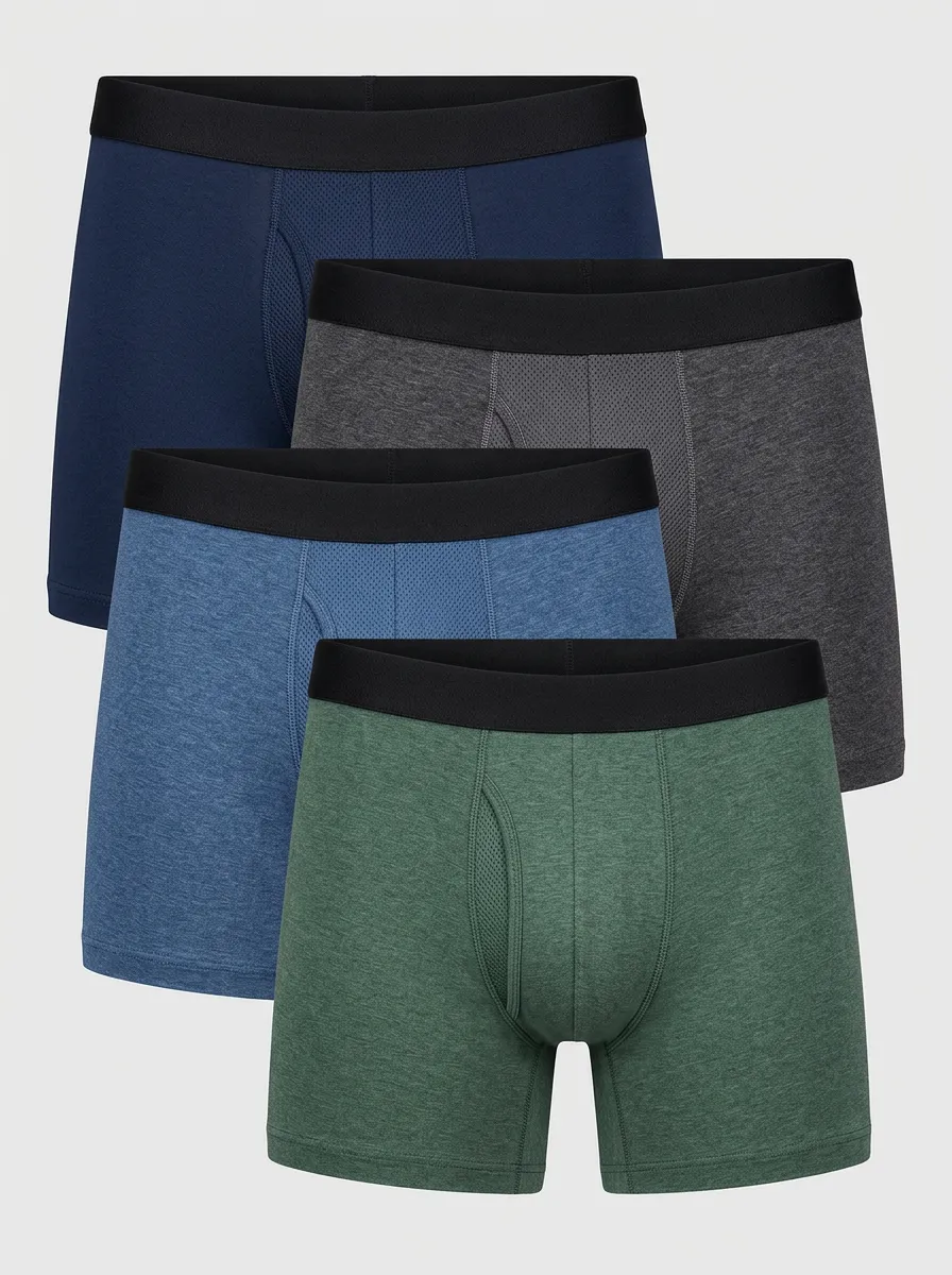 Casual Detail Men' Four Pack Boxer Briefs