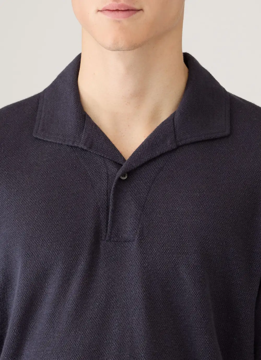 Clean Everyday Regular Fit Linen Pique Short Sleeve Polo Shirt