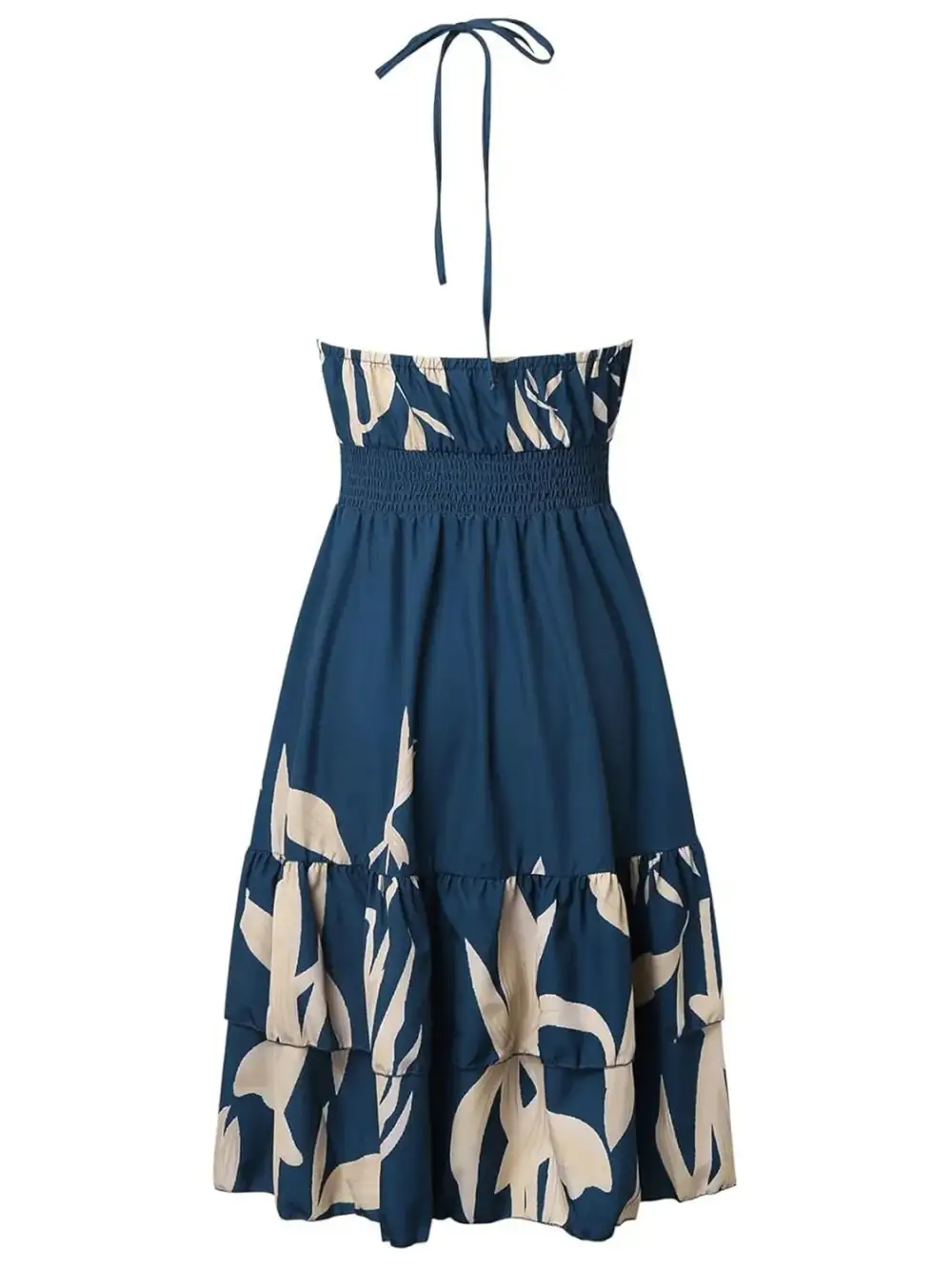 Halter Neck Printed Mini Dress