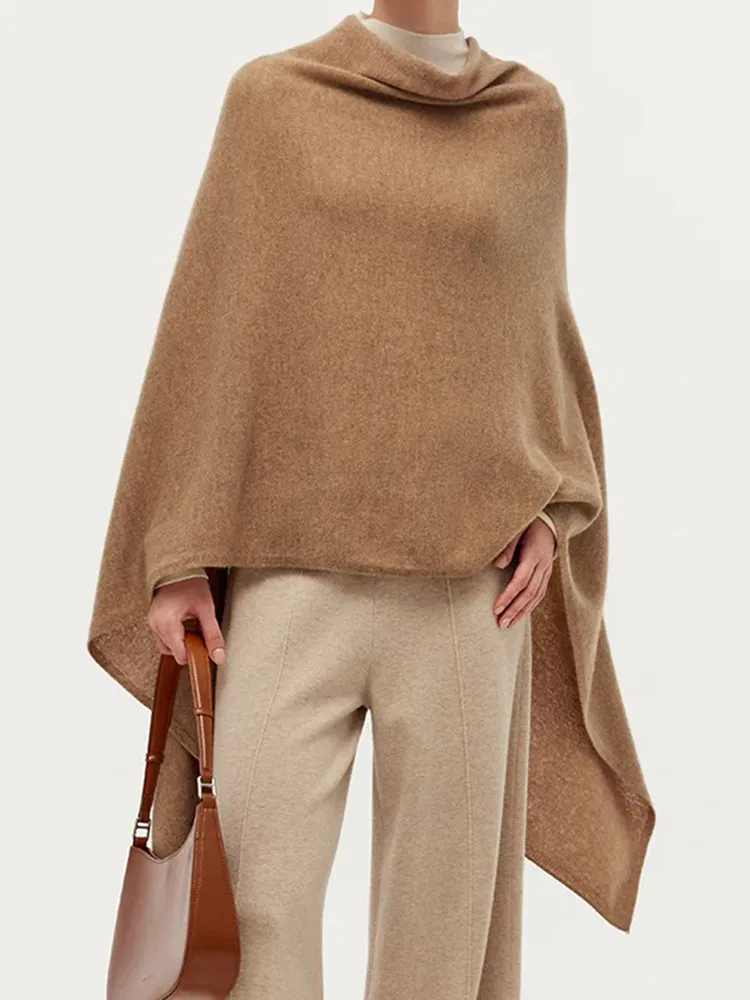 Cashmere Pullover Poncho Sweater