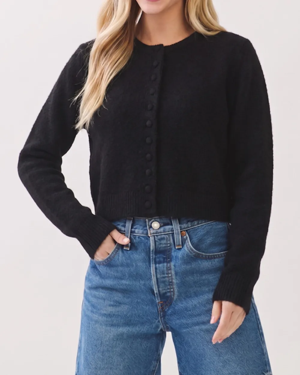 Relaxed Button Front Cardigan