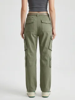 Lifestyle Utility Style Multi Pocket Training Look Women's Multi Pocket Cargo Pants