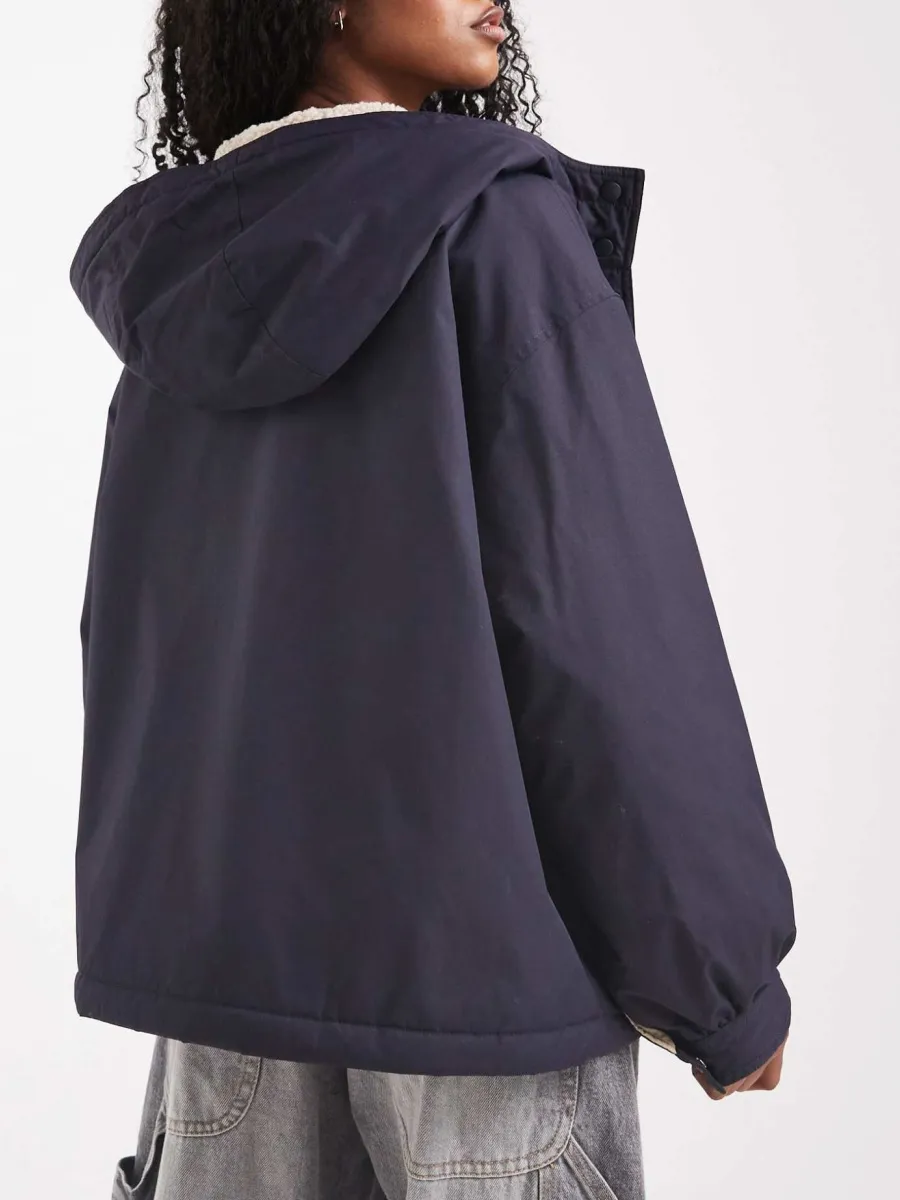 Shearling-Lined Hooded Jacket