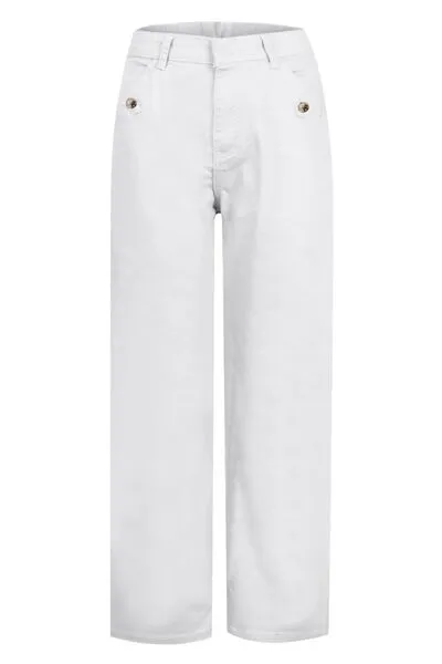 High Waist Pocket Denim Jeans