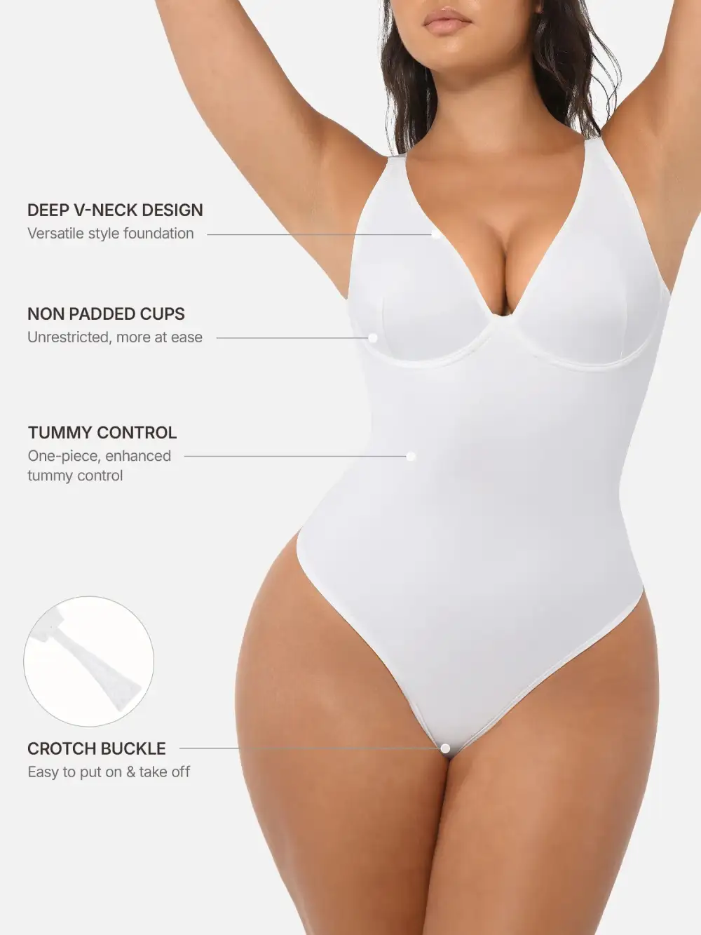 Plunge Supportive Shaping Bodysuit