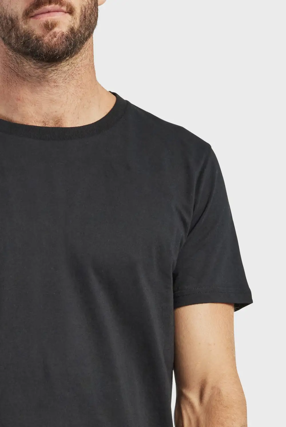 Black Short Sleeve Crew Neck Tee