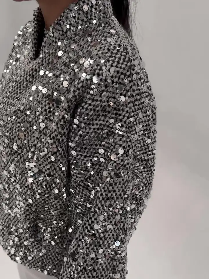 Medium-Length Cable-Knit Casual Jacket