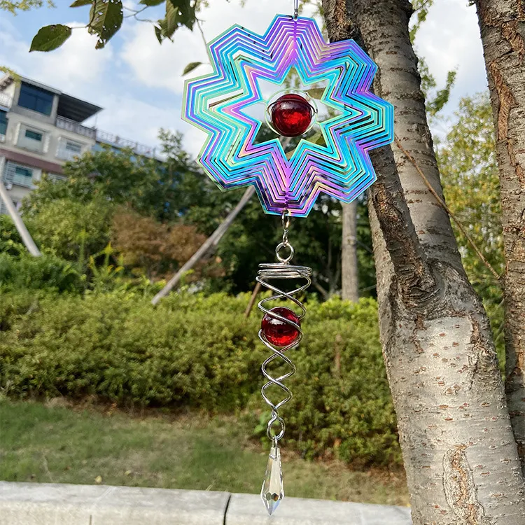 🎉 2025 Hot Sale - 6 INCH 3D Rotating Mandala Wind Chime