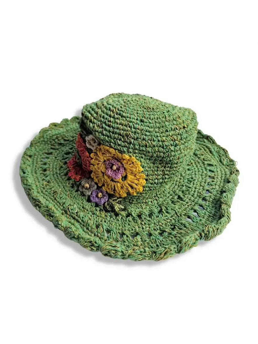 Flower Detail Sun Hat