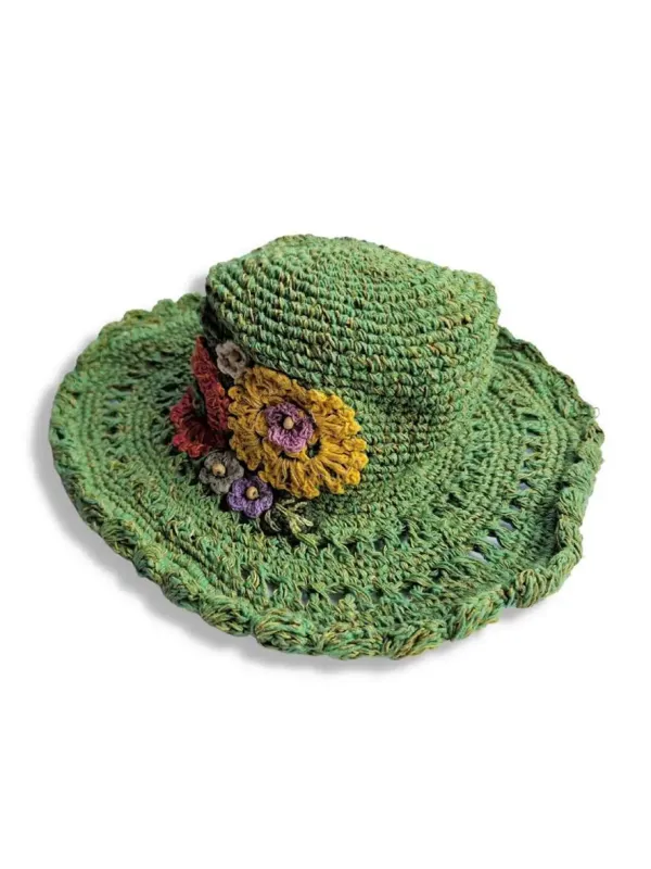 Flower Detail Sun Hat