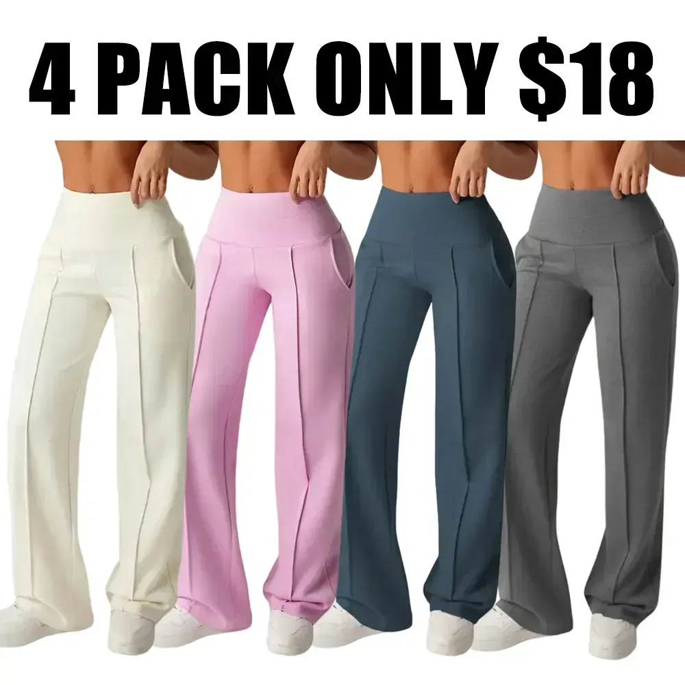 Women's Wide Leg High Waist Sweatpants with Pockets | Sporty Casual Style