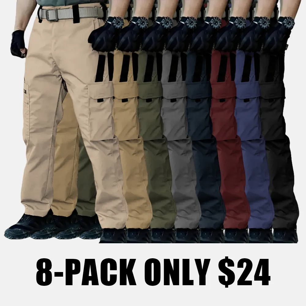 Men's durable outdoor training pants, men's multi-pocket work pants