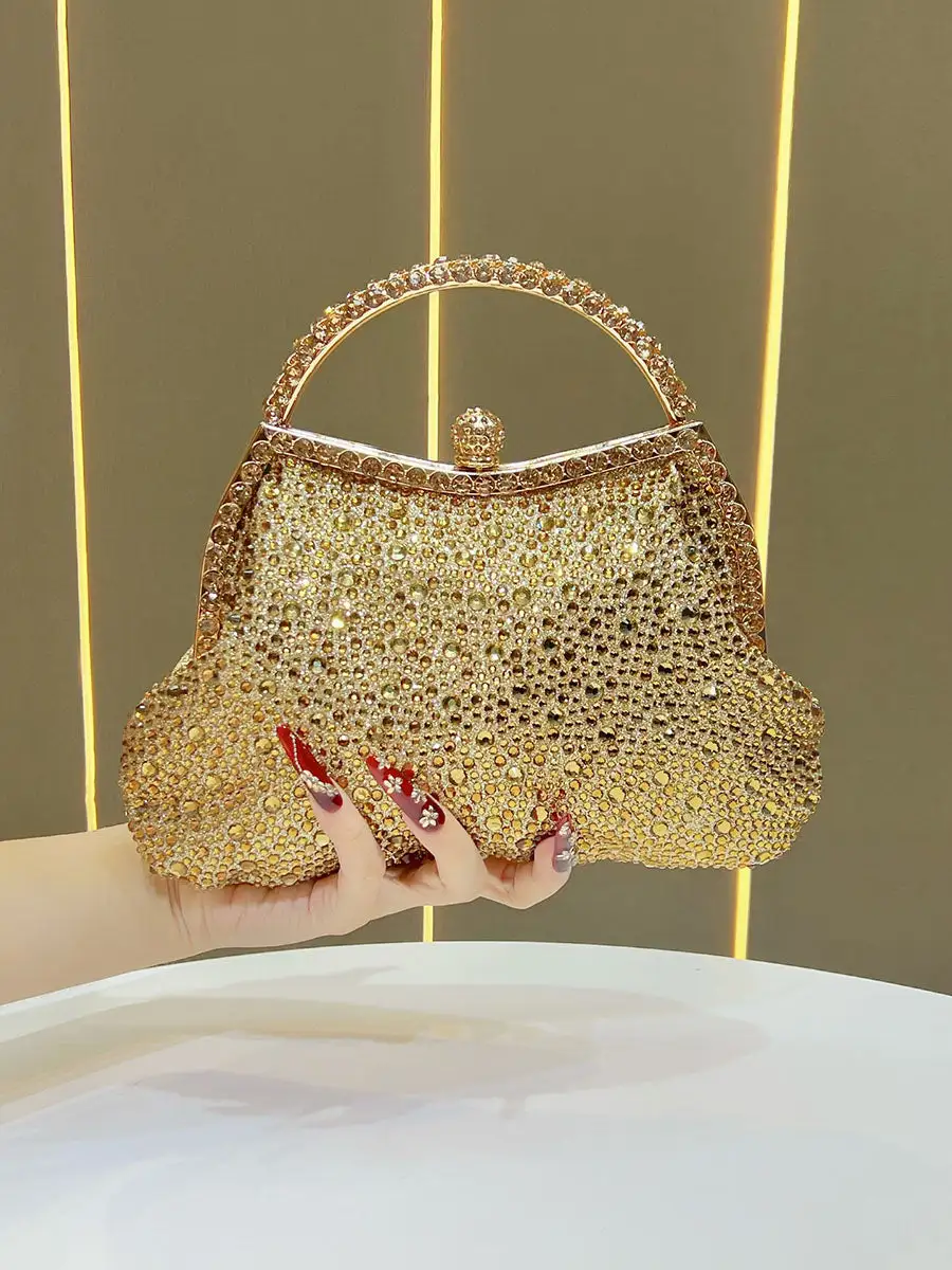 Chain Rhinestone Party Clutch Bag
