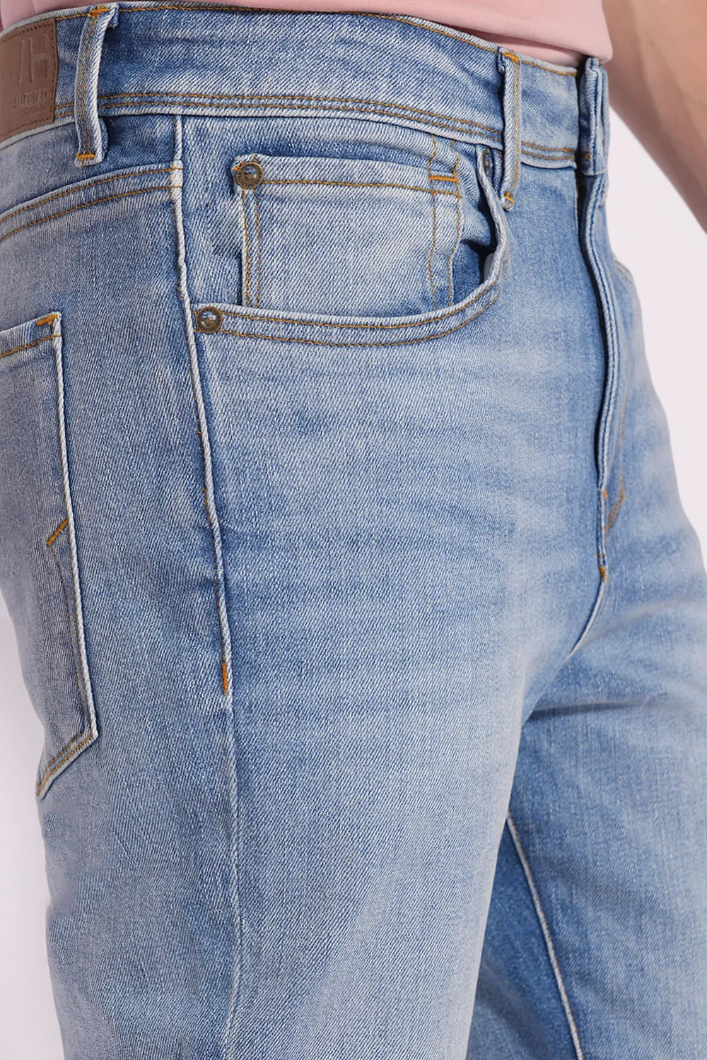 Light Blue Mid Rise Slim Fit JEANS