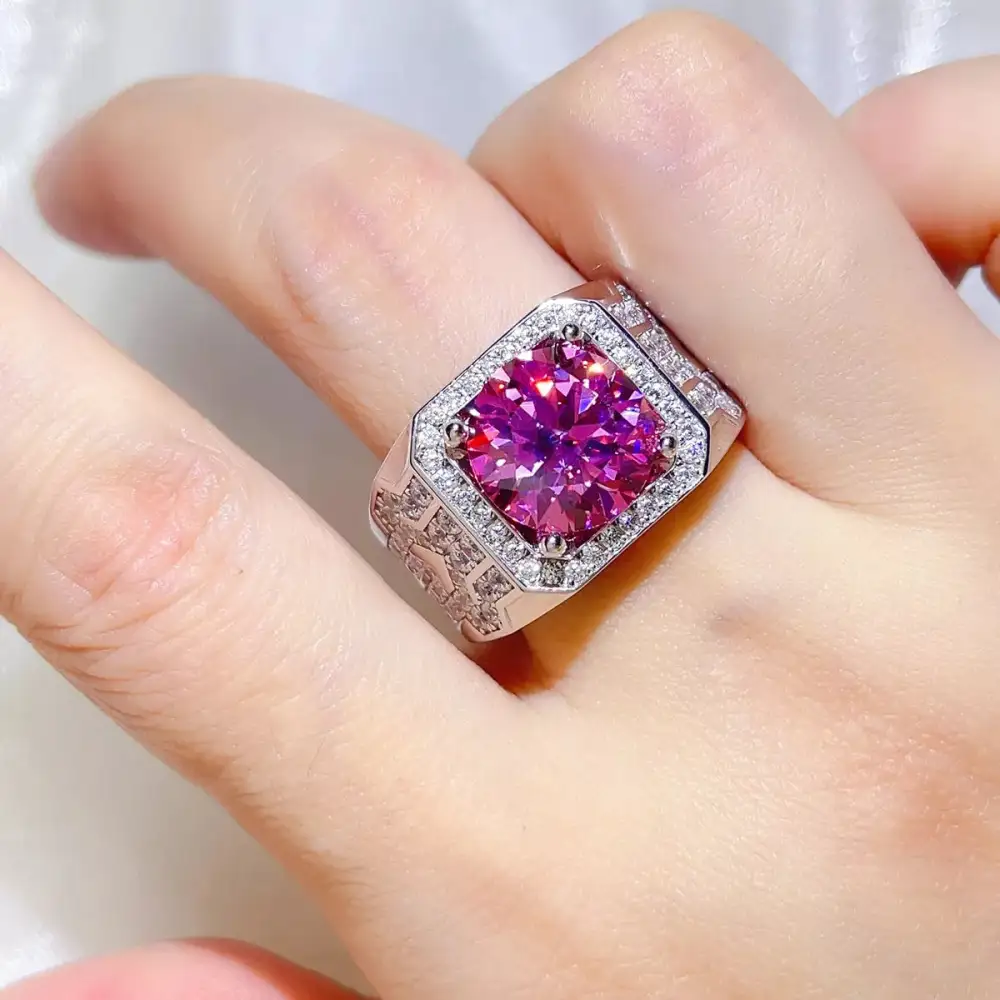 Clean Sparkle Sterling Silver Moissanite Ring