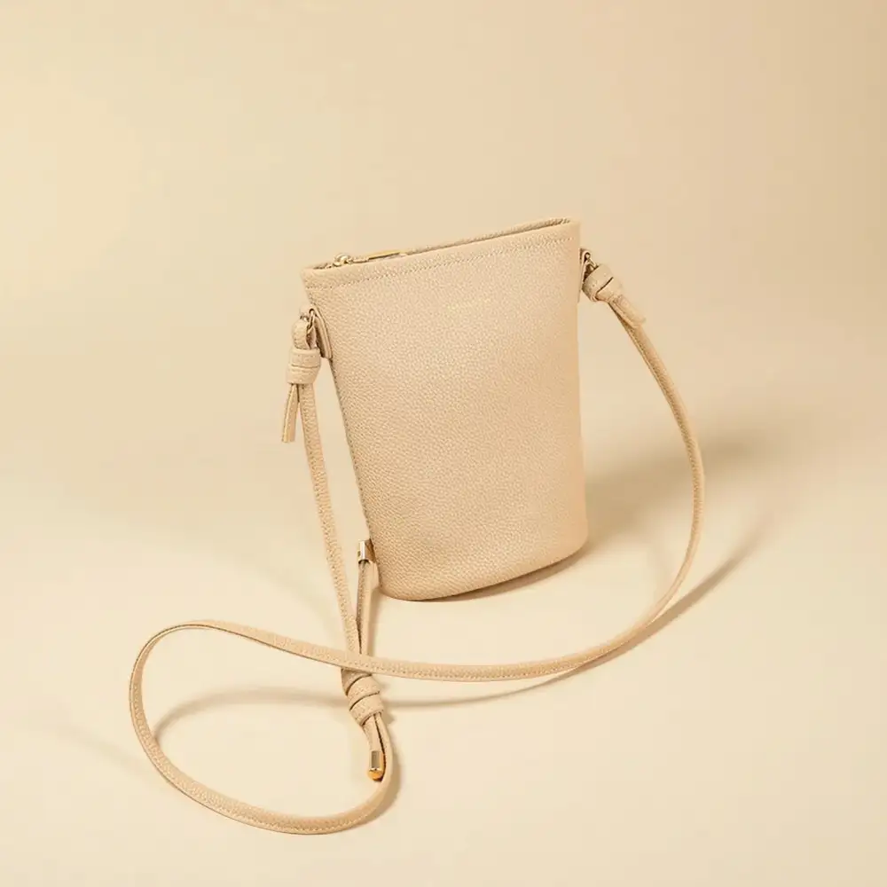 Hands-Free Leather Phone Crossbody Bag