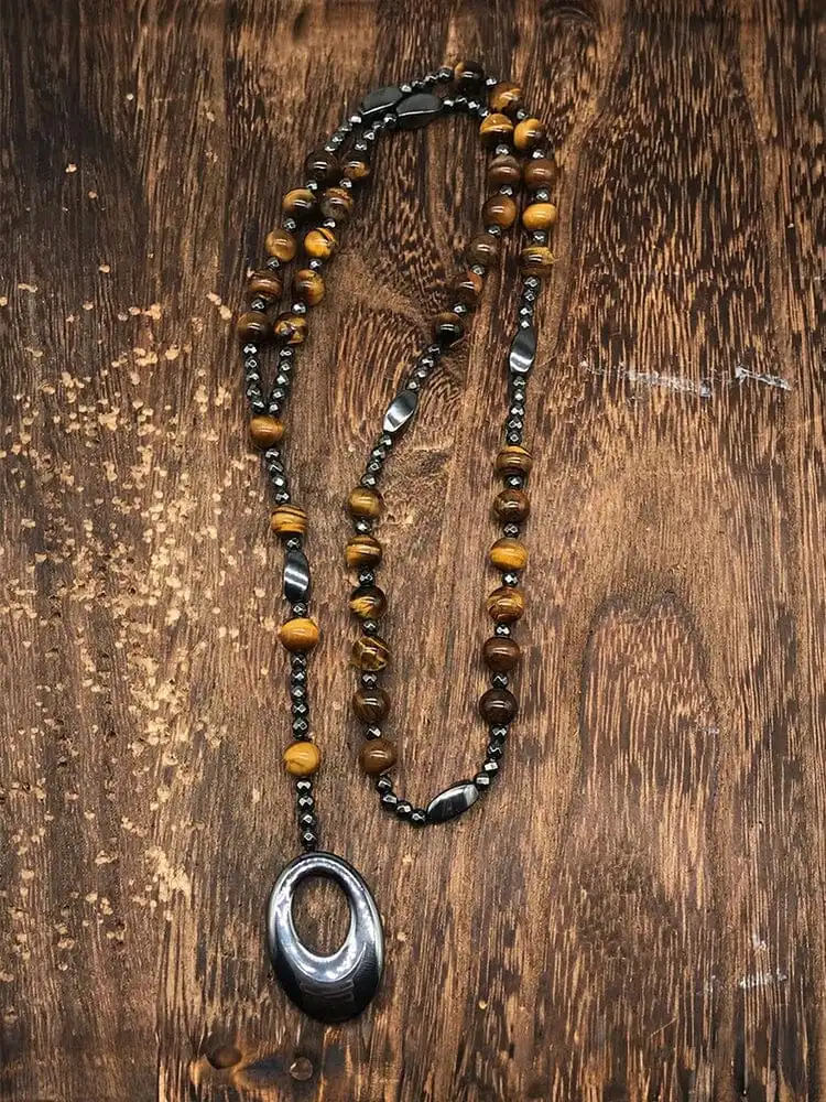 Natural Stone Pendant Necklace