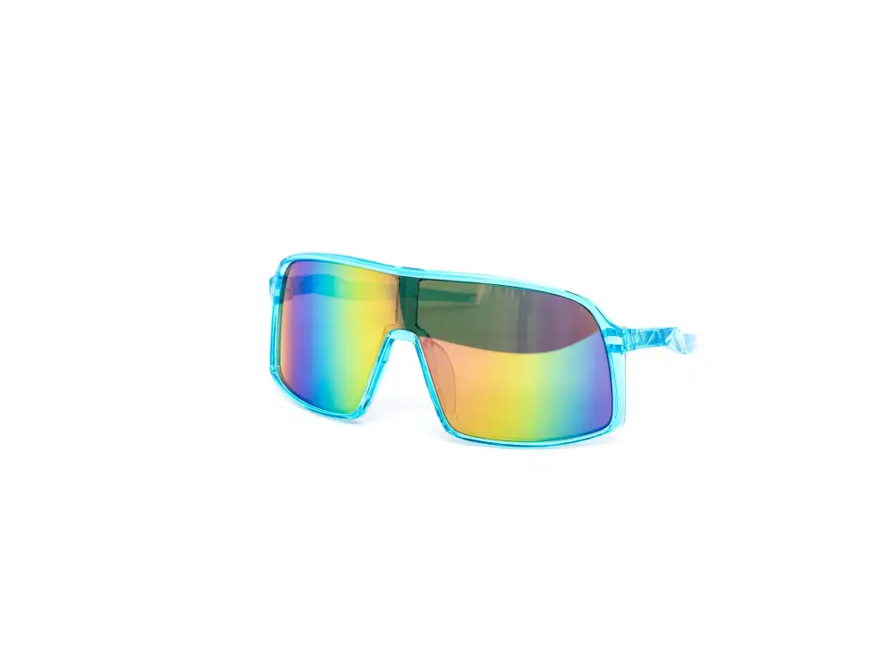 12-Pack Kids Neon Sport Shield Burnt Mirror Sunglasses