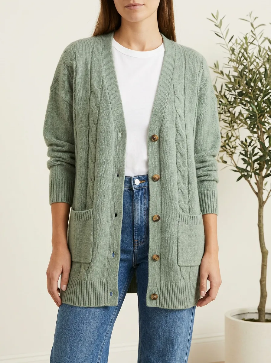 Knit Open Front Cardigan