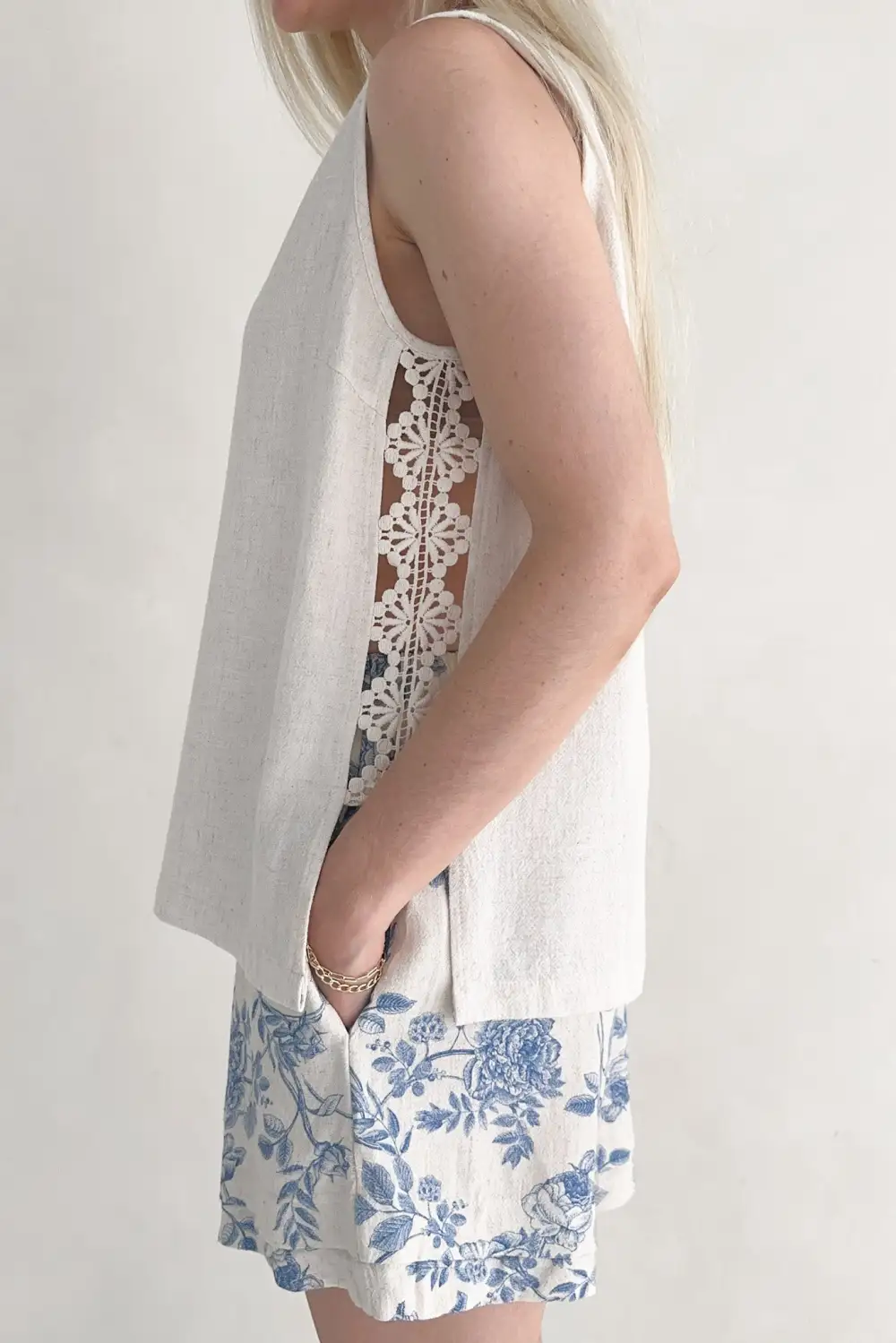 Linen Blend Relaxed Tank Top
