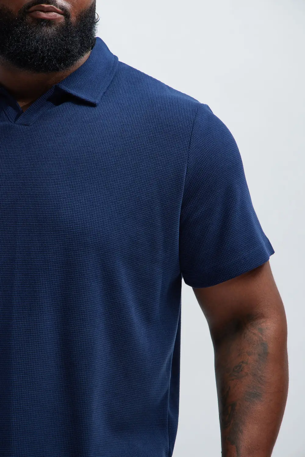 Casual Style Textured Polo Tops