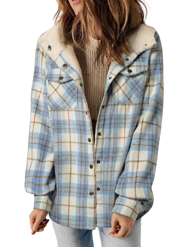 Warm Plaid Pocket Coat for Everyday Style