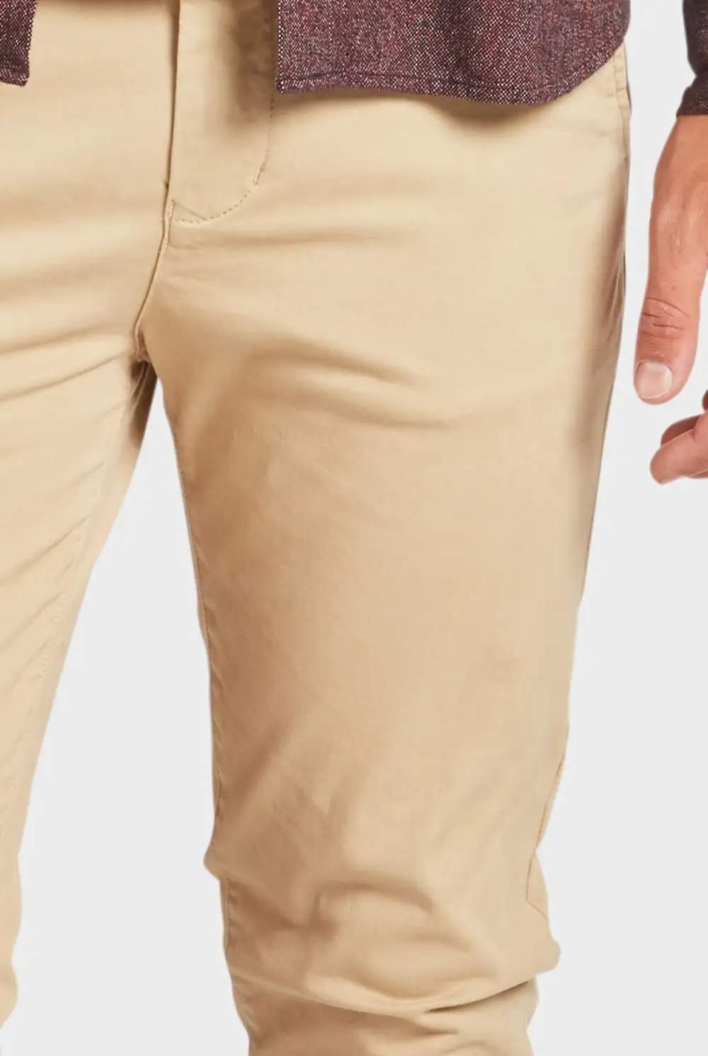 Straight Leg Cotton Twill Trousers