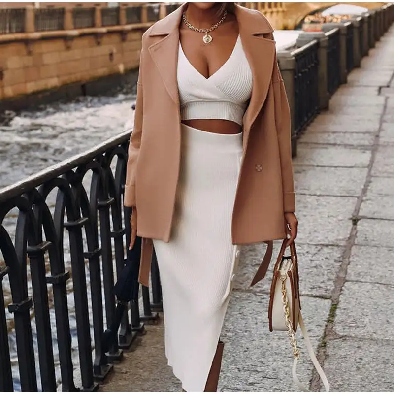 Knitted Matching Skirt Set
