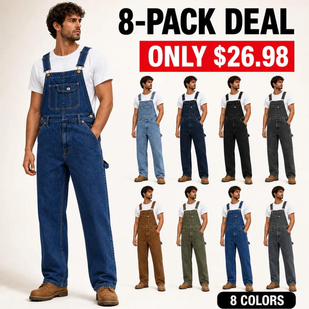 Men's Denim Bib Overalls Regular Fit Workwear