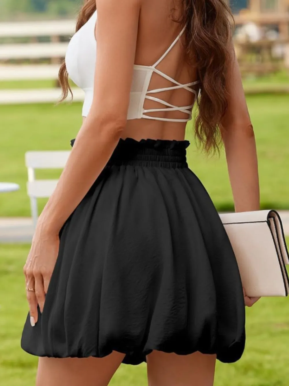 Balanced Smocked Frill Skirt