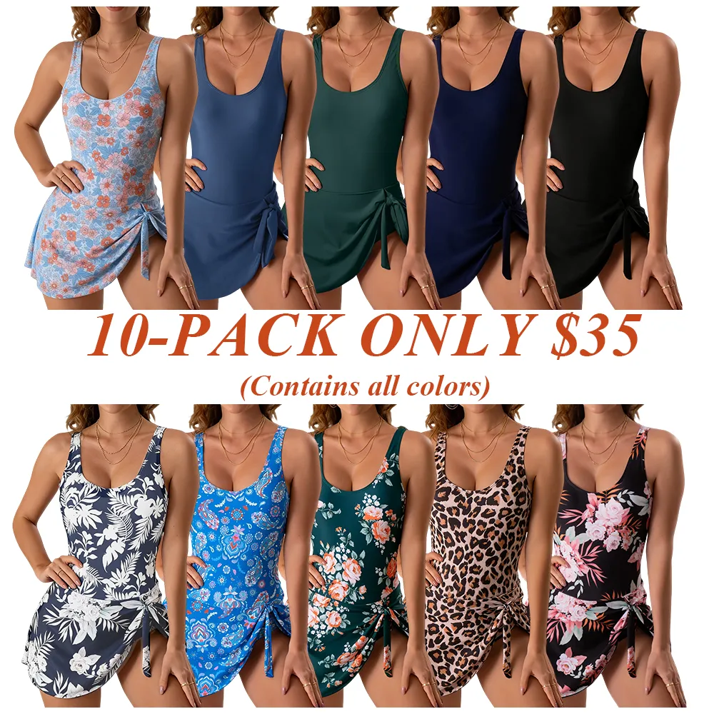 Two Piece Swimdress Swimsuits for Women Tummy