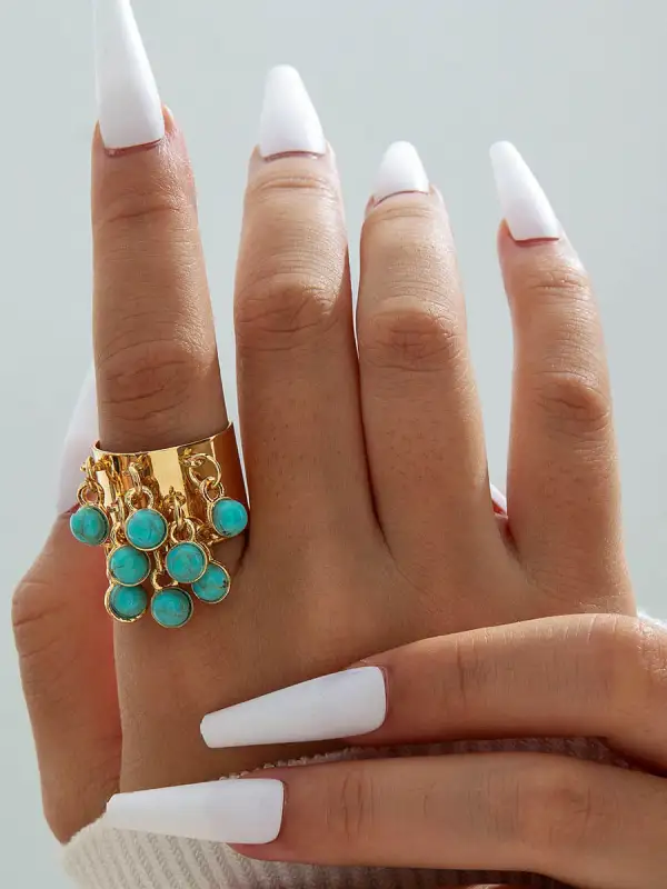 Geometric Alloy Casual Ring