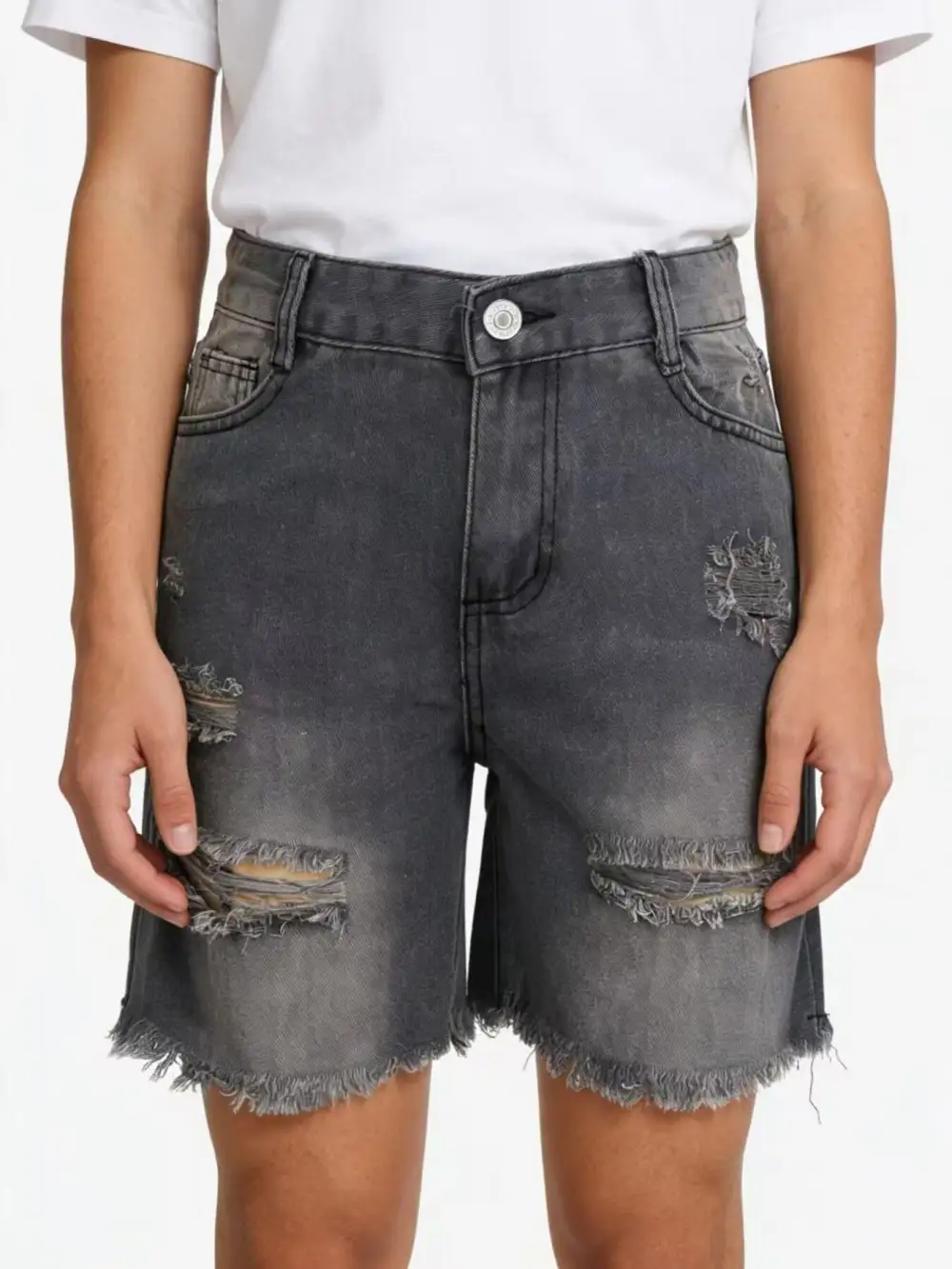Modern Raw Hem Frayed Hem Frayed Distressed Shorts