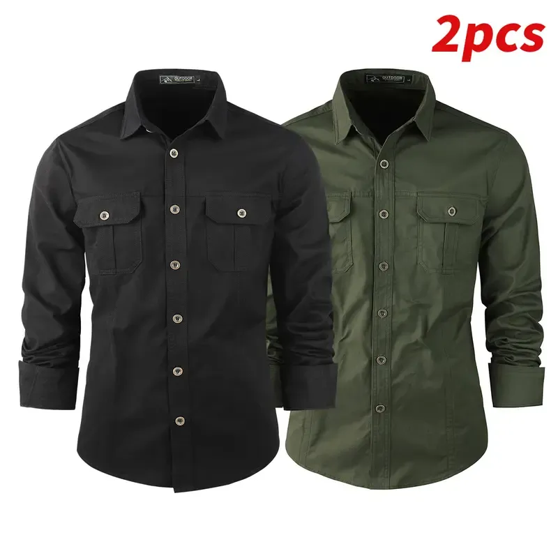 Men's Long Sleeve Cotton Casual Shirt