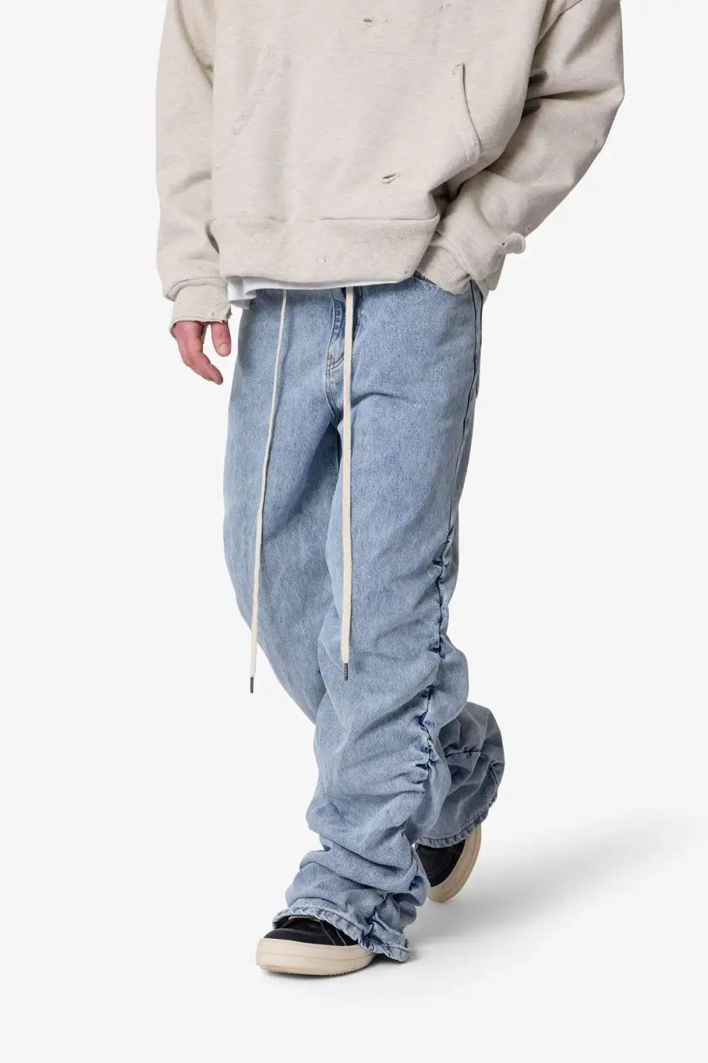 Relaxed Ruched Detail Jeans
