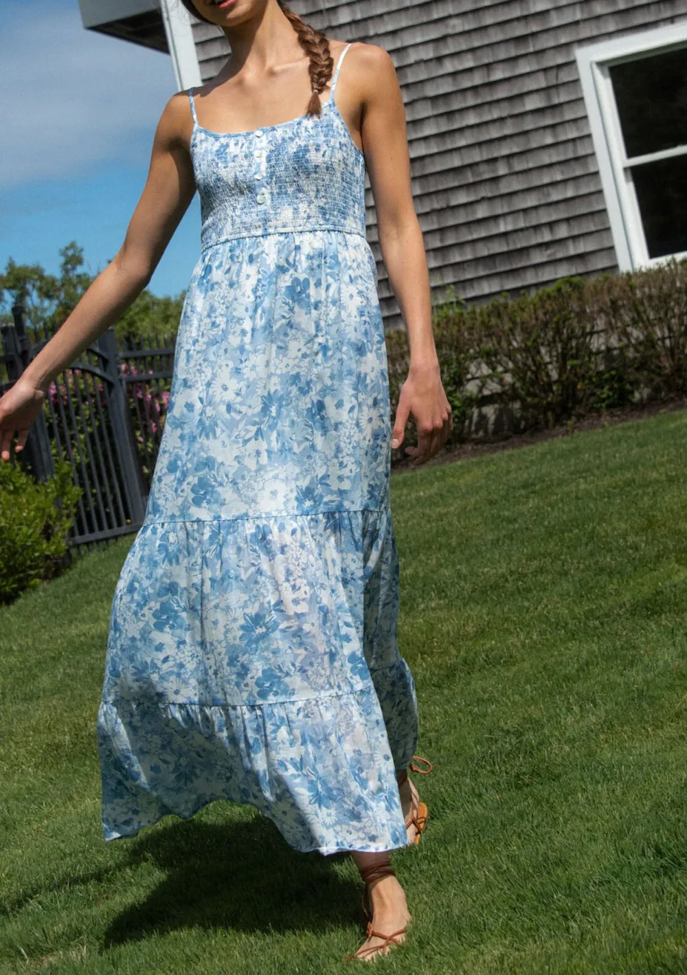 Floral Print Maxi Cami Dress