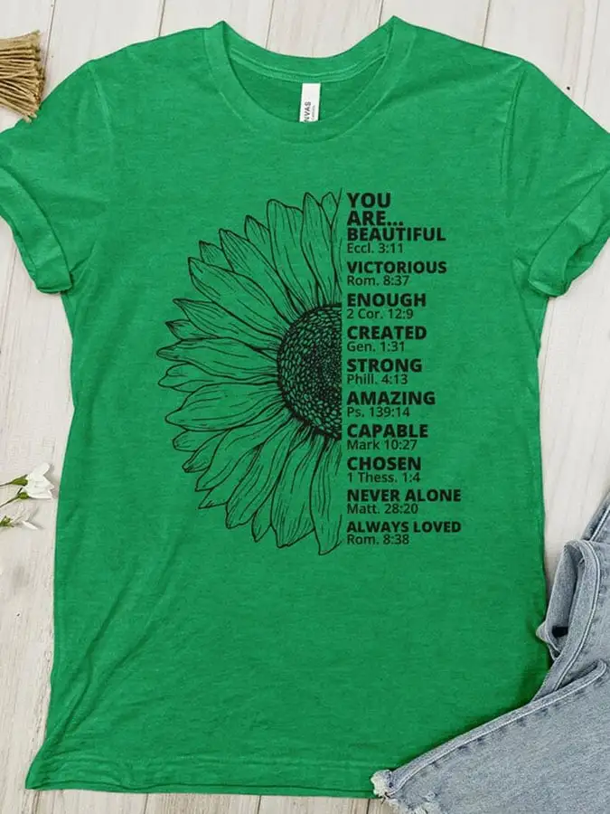Casual Print Short Sleeve T-Shirt
