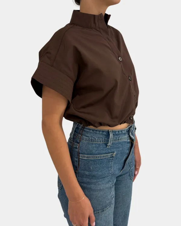 Relaxed Cropped Utility Top
