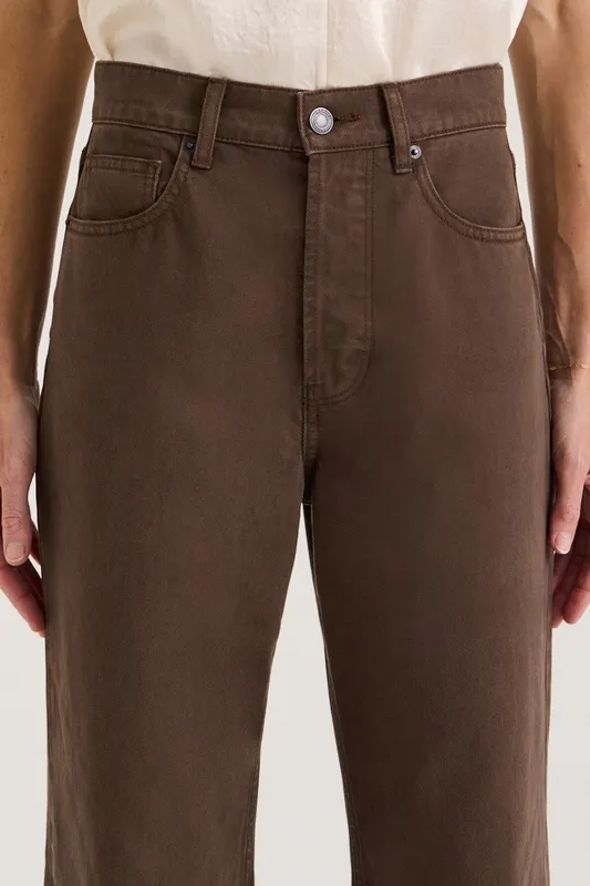 Chocolate High-Rise Straight Leg Jeans